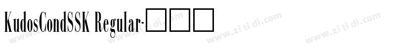 KudosCondSSK Regular字体转换